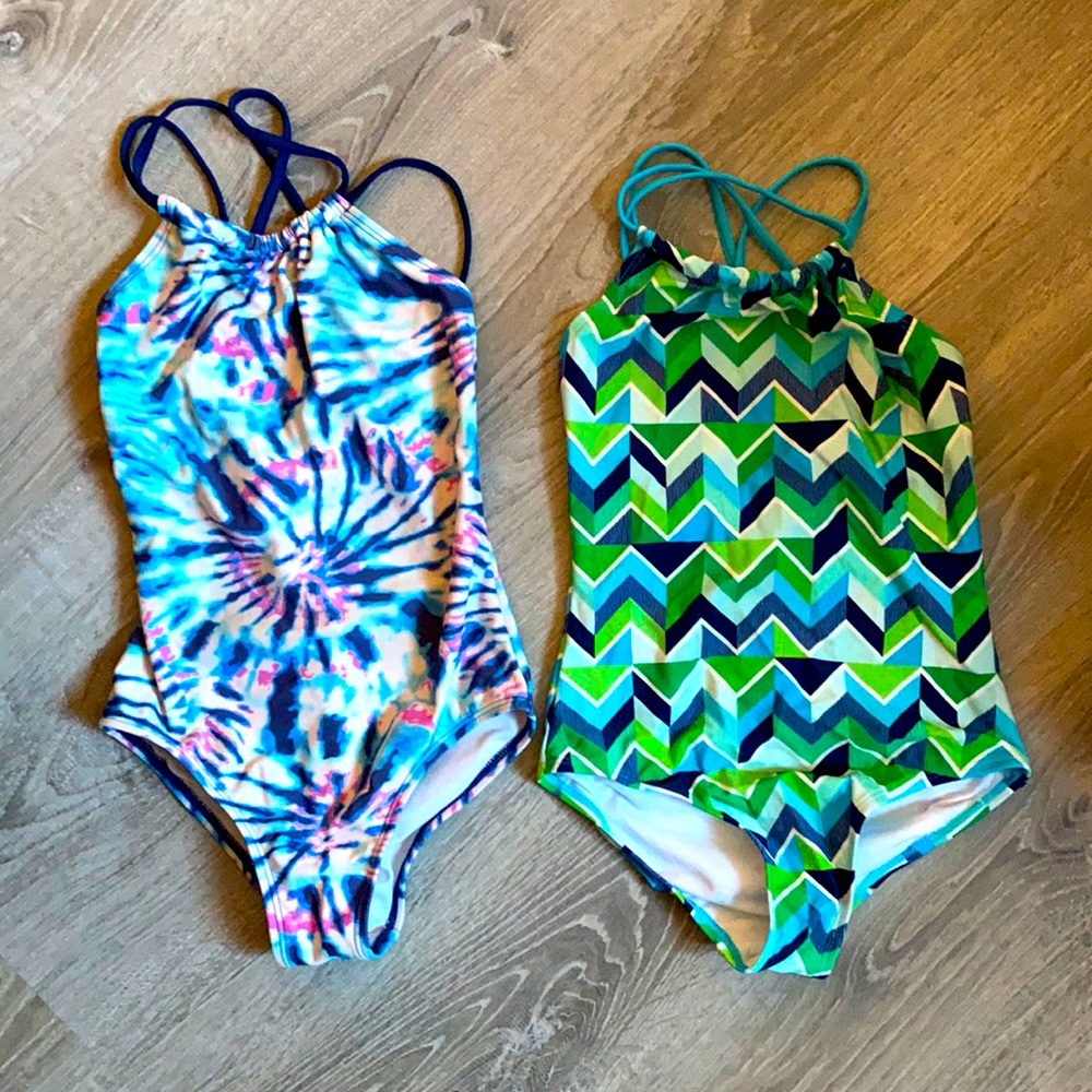 TWO Kami girls swimsuits, size 8!